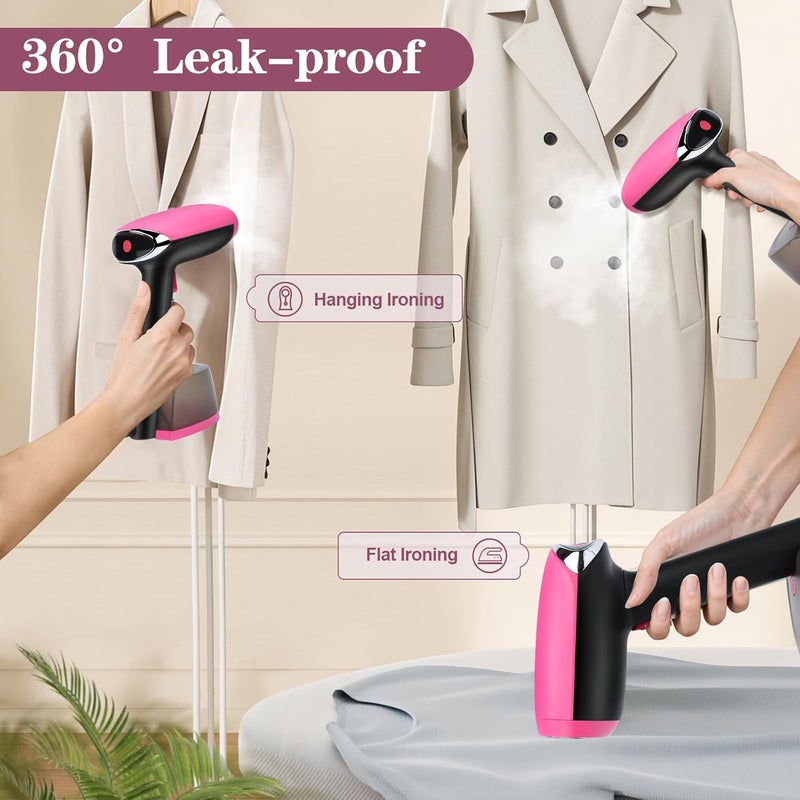 ARSFUTU Steamer for Clothes Handheld Clothes Steamer 1300W Portable Garment Steamer Auto Shut-off 20-Second Fast Heat-up with Adjustable Steam 12.34oz Detachable Water Tank for Home Office Travel - Image 5